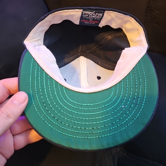 VTG Notre Dame Hat Pro Line Baseball Cap Size 6 7/8 Wool USA Pro Model Fitted - Picture 5 of 7